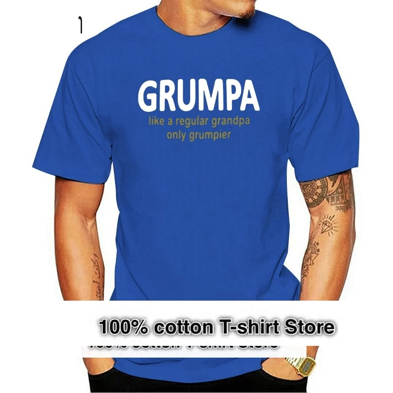 Grumpa Like A Regular Grandpa Only Grumpier Black T Shirt Fathers Day