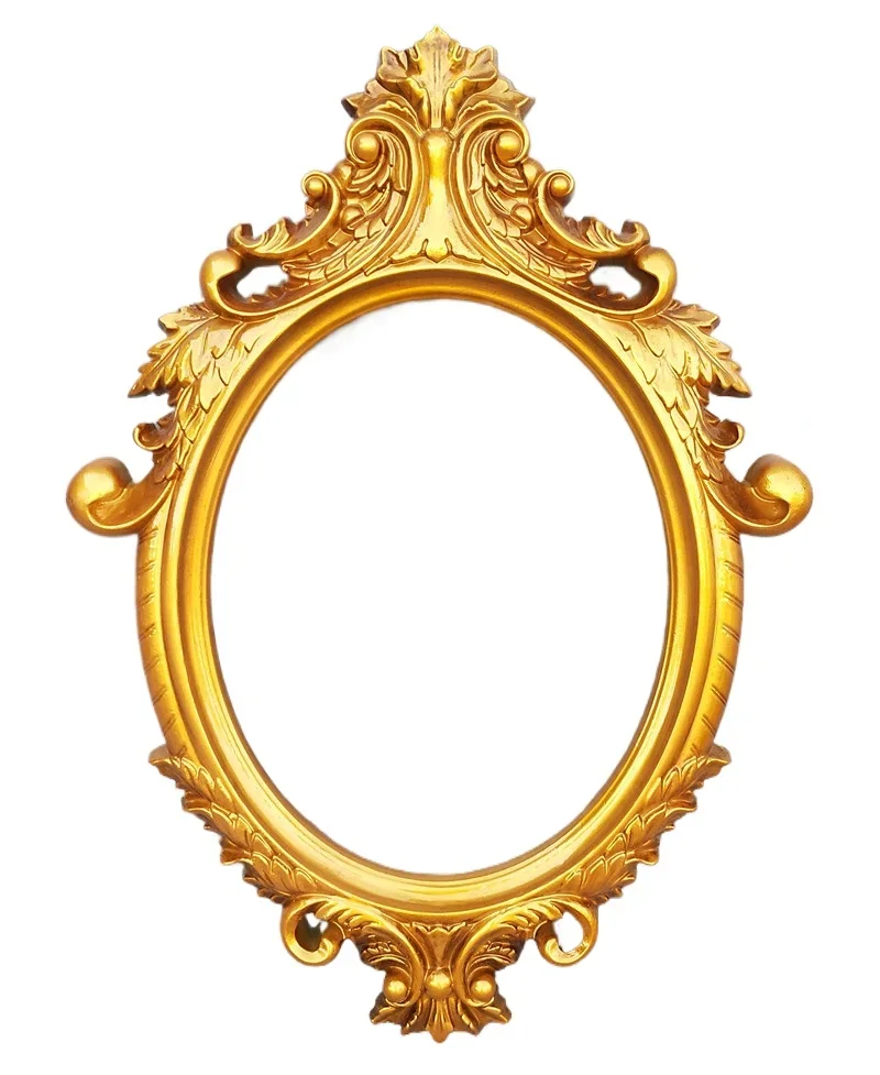 レトロなヨーロッパスタイル、楕円形のフォトフレーム、油絵の額縁、結婚式のフォトフレーム、ゴールデンウェディングの壁飾り