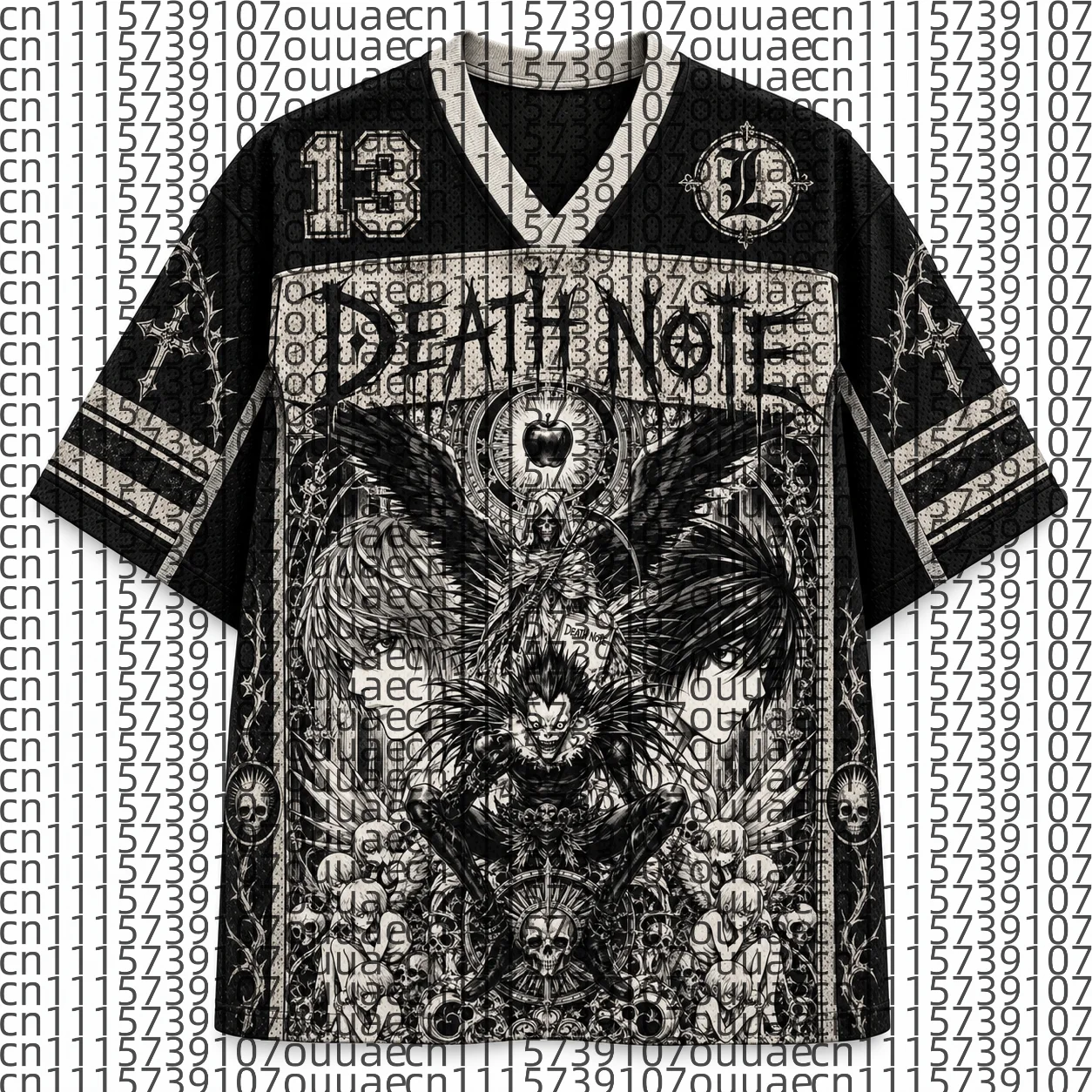 2026 Popular 80s Themed Sports Fashion Short Sleeved V-neck Mesh Streetwear Retro Band Movie Game Fan Gift T-shirt