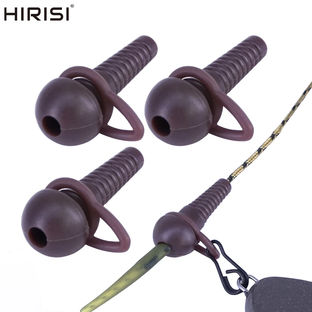 Hirisi 20pcs Hirisi Carp Fishing Rubber Lead Clips With Run Rig Rings Fishing Accessories