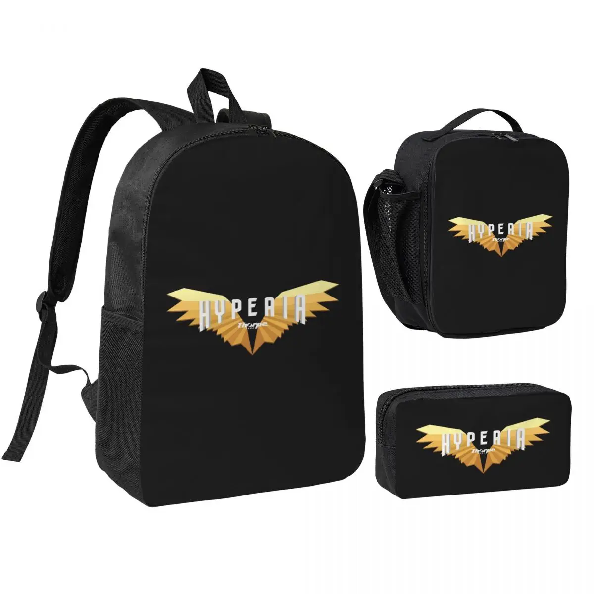 

Hyperia Thorpe Park Logo Backpack Student Boys Girls BookBag School Bag Laptop Shoulder Bags 3ps Insulated Lunch Bag Pencil Case