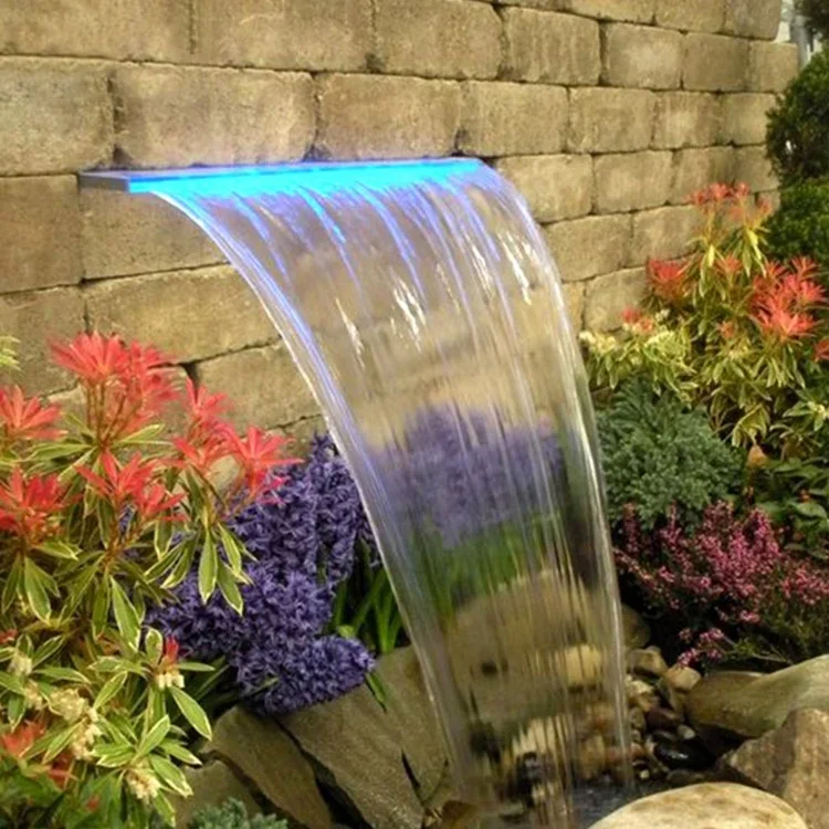 Water Feature Spillway Indoor Outdoor Swimming Pool fountain Waterfall Wall