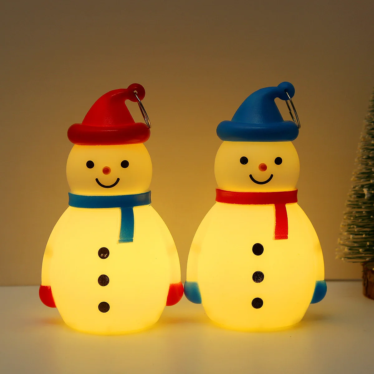 Christmas Decorations Led Lamp Children Portable Night Lights LED Snowman Pendants Lights Christmas Lights Backpack Decoration