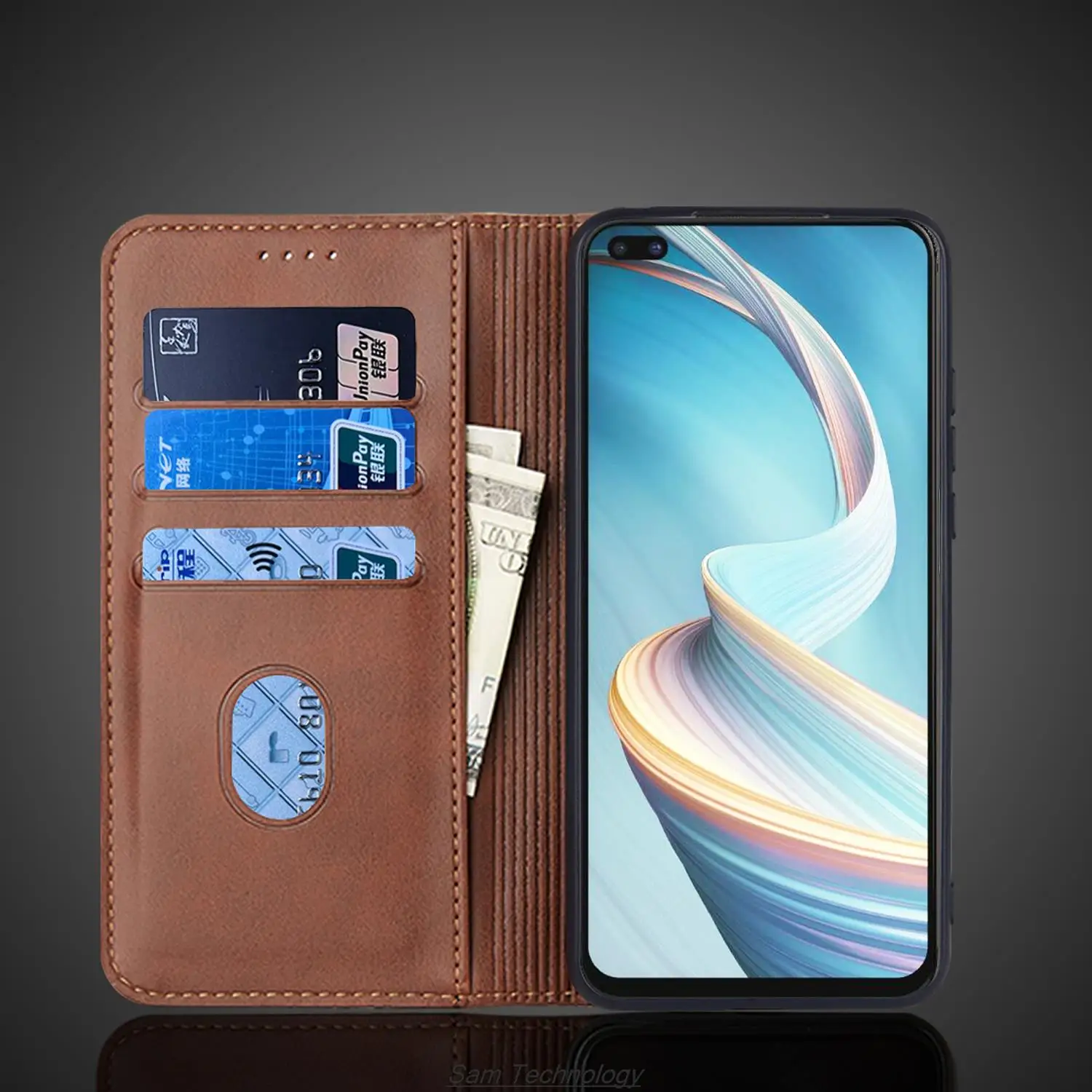Magnetic attraction Leather Case for OPPO Reno 4Z 5G / OPPO Reno4 Z 5G Holster Flip Cover Case Wallet Phone Bags Fundas Coque