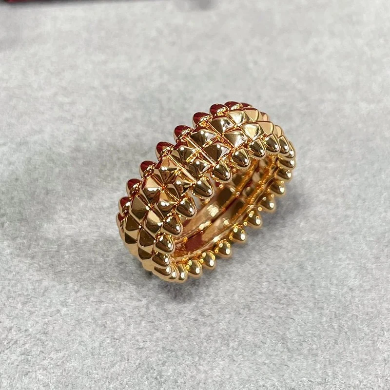 2023 New 925 Sterling Silver Large Wide Rivet Ring for Men and Women Couples Fashion Luxury Brand Advanced Design Jewelry