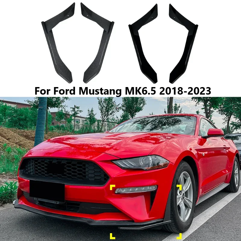 Front Bumper Corner for Ford Mustang MK 6.5 2018 2019 2020 2021 2022 2023 Side Diffuser Splitter Spoiler Auto Parts Accessories