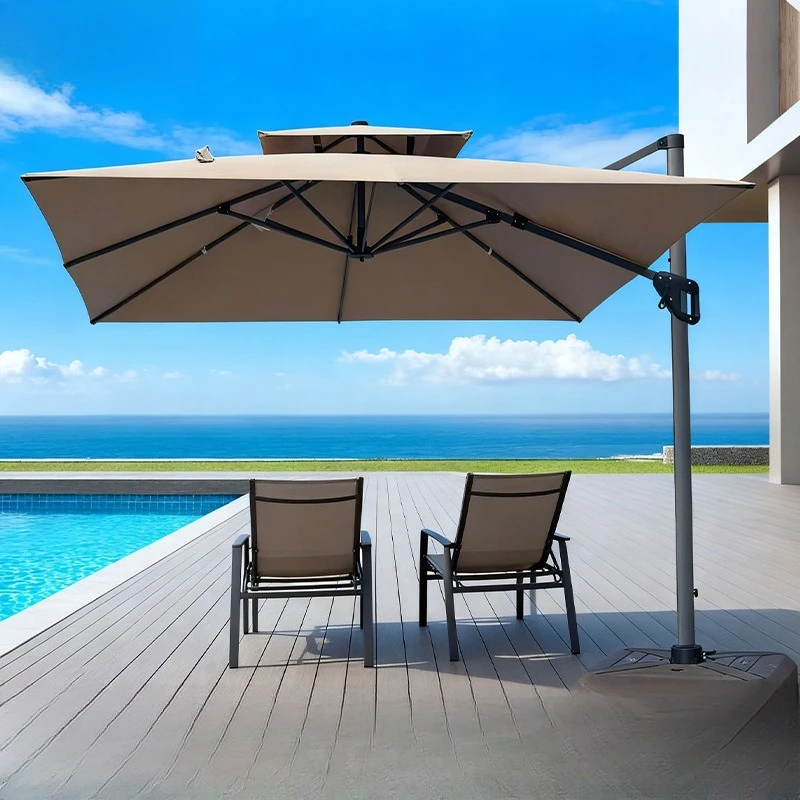 

Outdoor sunscreen parasol courtyard terrace garden large sun umbrella outdoor balcony stall villa