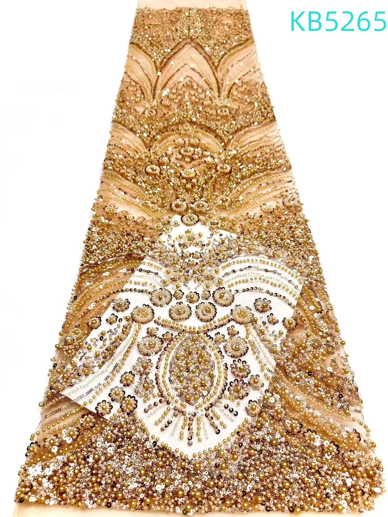 

5 Yard Red Beaded Lace Fabric Nigeria Fabric High Quality African Wedding 2025 Purple Lilac Sequins Tulle Lace For Sewing KB5265