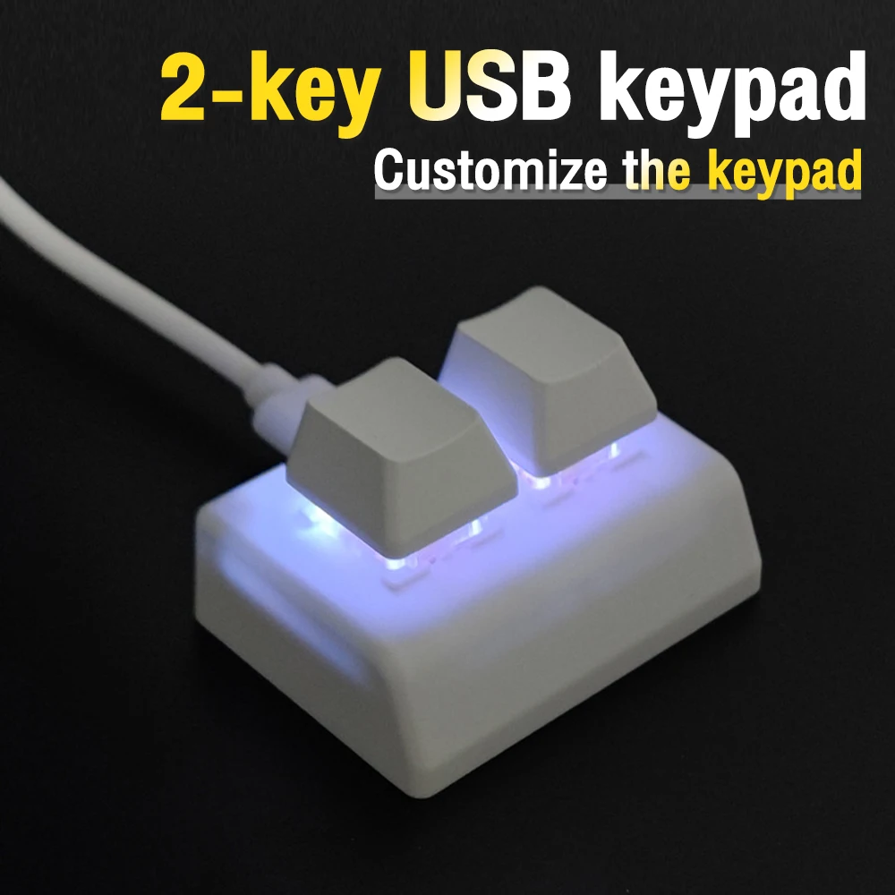 Black RGB USB Keypad 2-key Copy And Paste One-key Password Multiple Key Combinations Custom Shortcut Keys OSU Gaming Keyboard