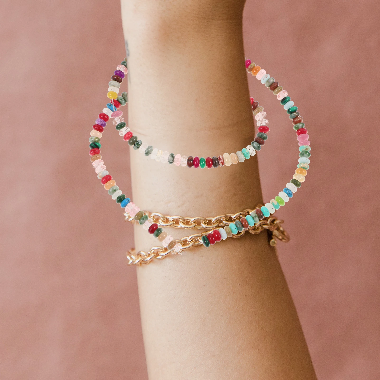 

Stone Diy Colored Craft Beads Smooth Durable Wear Resistant Bracelet Necklace Making Materials Loose Beads For Jewelry Crafts