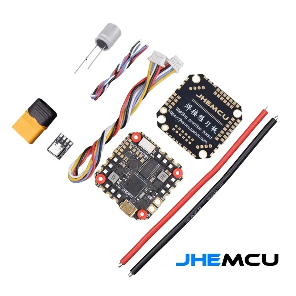 JHEMCU GHF745AIO F745 Flight Controller with MPU6000 & BLHELI32 40A/50A 4in1 ESC - 25.5x25.5mm, 3-6S for FPV Freestyle Drones