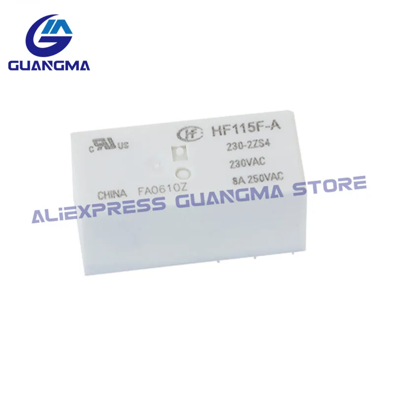 Imagem -05 - Relé Originais Hf115f-a230-2zs4 10 8a 230vac 8pin Hf115f um 230 2zs4 Pcs 100 Novo
