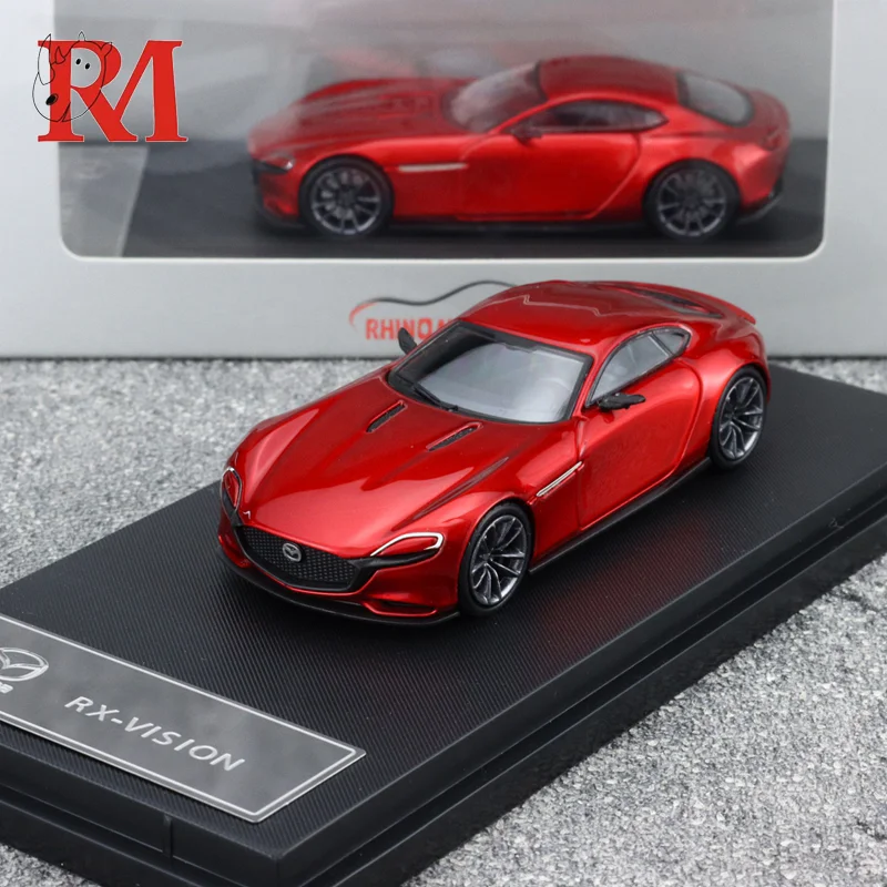New In Stock Rm 1:64 Concept Car Mazda Rx-Vision Coupe Simulation Alloy Miniature Die-Cast Model Custom Boy Toys Collection Gift