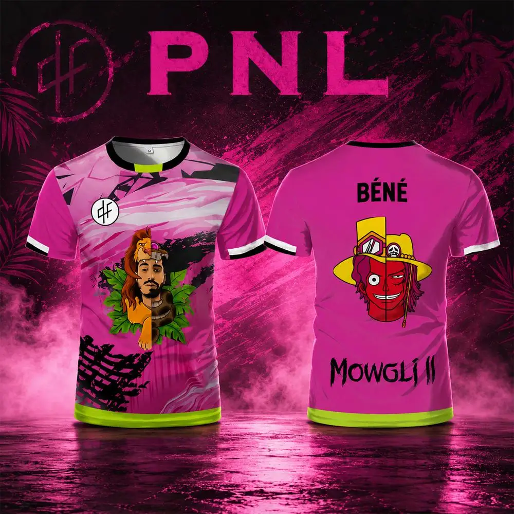 New PNL 3D Print T-shirt Men's Breathable Quick Drying BENE Theme Soccer Training Jersey Unisex Streetwear Hip Hop Fan Gift Tee