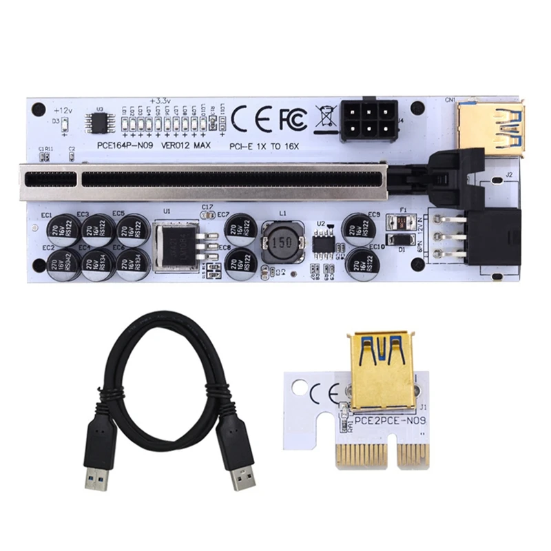 VER012 MAX USB 3.0 pci-e da X1 a X16 Extender Riser Express Cable Riser per scheda Video scheda Riser pci-e per l'estrazione mineraria