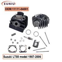 Junta de pistón de cilindro, Kit de extremo superior apto para Suzuki LT A50 LT50 JR50 LT Quadrunner 11111-04001 11210-04012-0F0 11141-04000