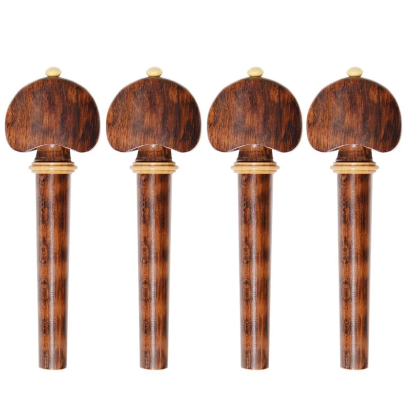 High-End Snake Wood 4/4 Full Set Of Chin Rest String Plate Knob Tail Button Positive And Negative Screw Fine-Tuning Violin Parts