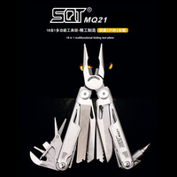 SQT Stainless Steel Multifunctional Folding Tool Pliers Outdoor Multifunctional Knife Pliers Wild Survival Equipment