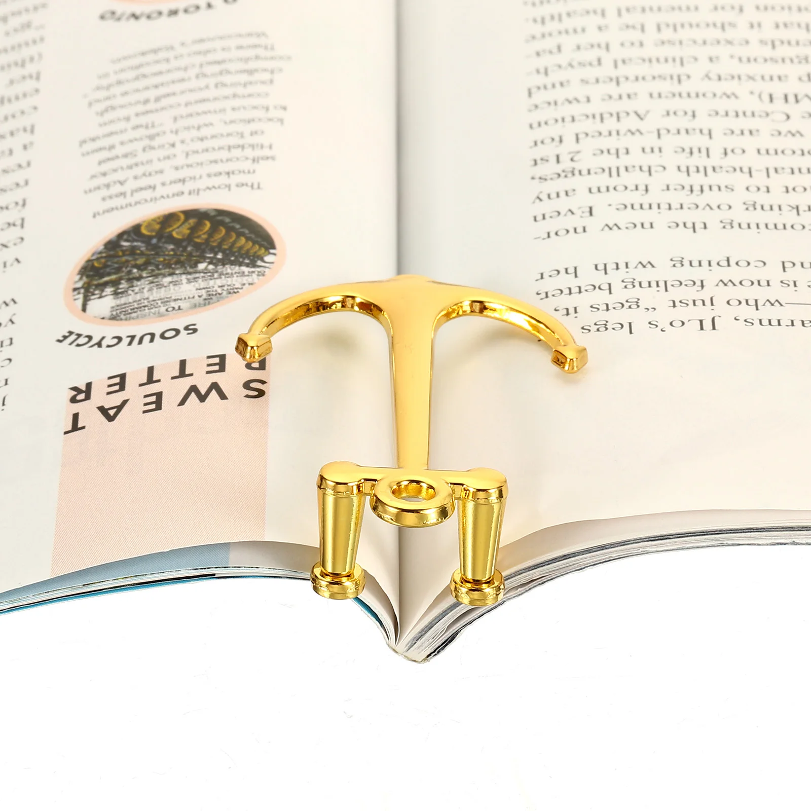 Imagem -05 - Criativo Bookmark Metal Anchor Page Holder Clip Hands Reading Abridor de Livros Hold Books Ferramenta Aberta para Estudante Presentes de Graduação