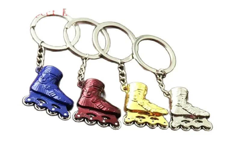 

2018 hot sale Creative Mini Skate Shoes Model Wheeled Keychain Automobiles Bag Pendant Keyring New Year Gift 200 pcs