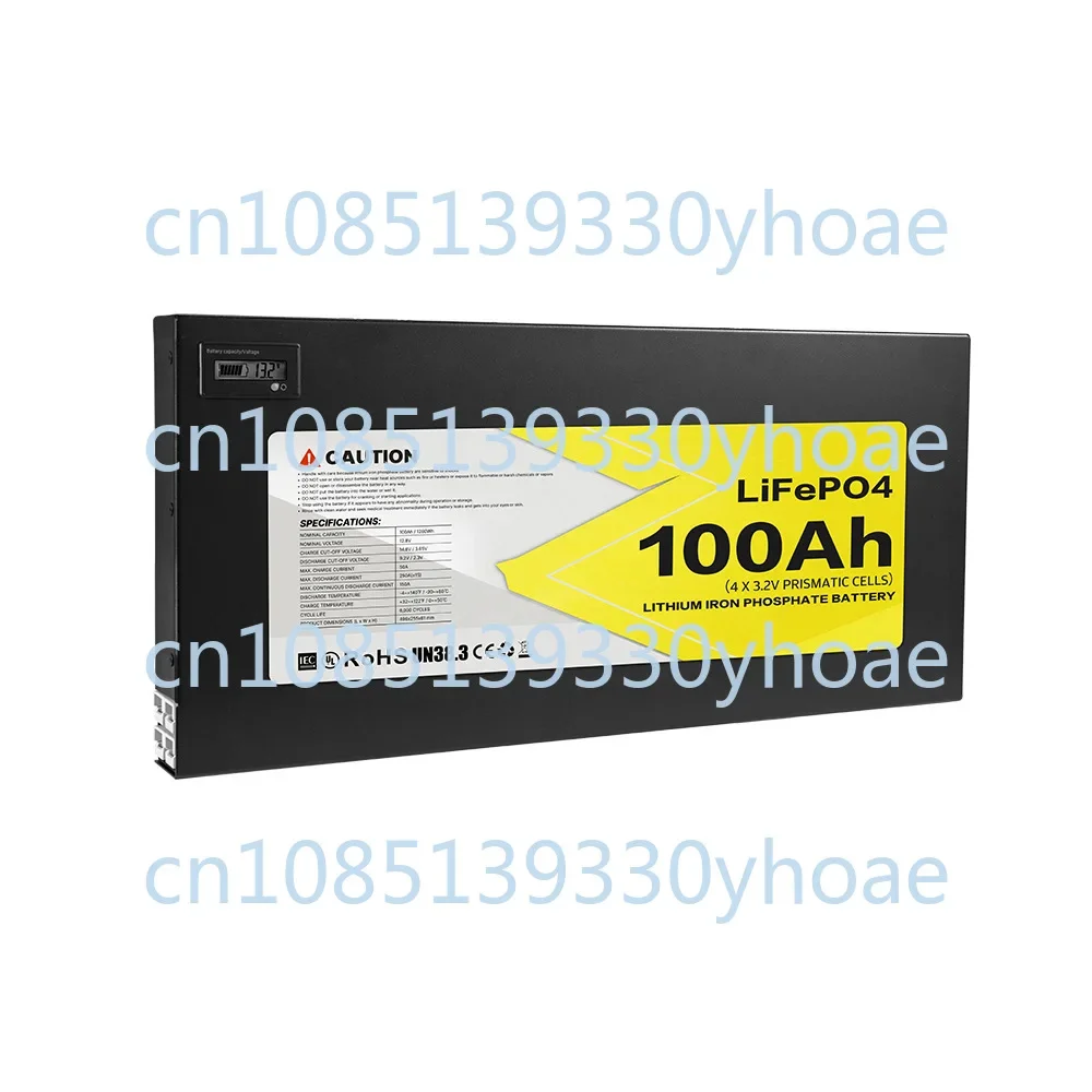 Ultra-thin shape and easy installation for RV space-saving 12V 100AH lithium iron phosphate battery