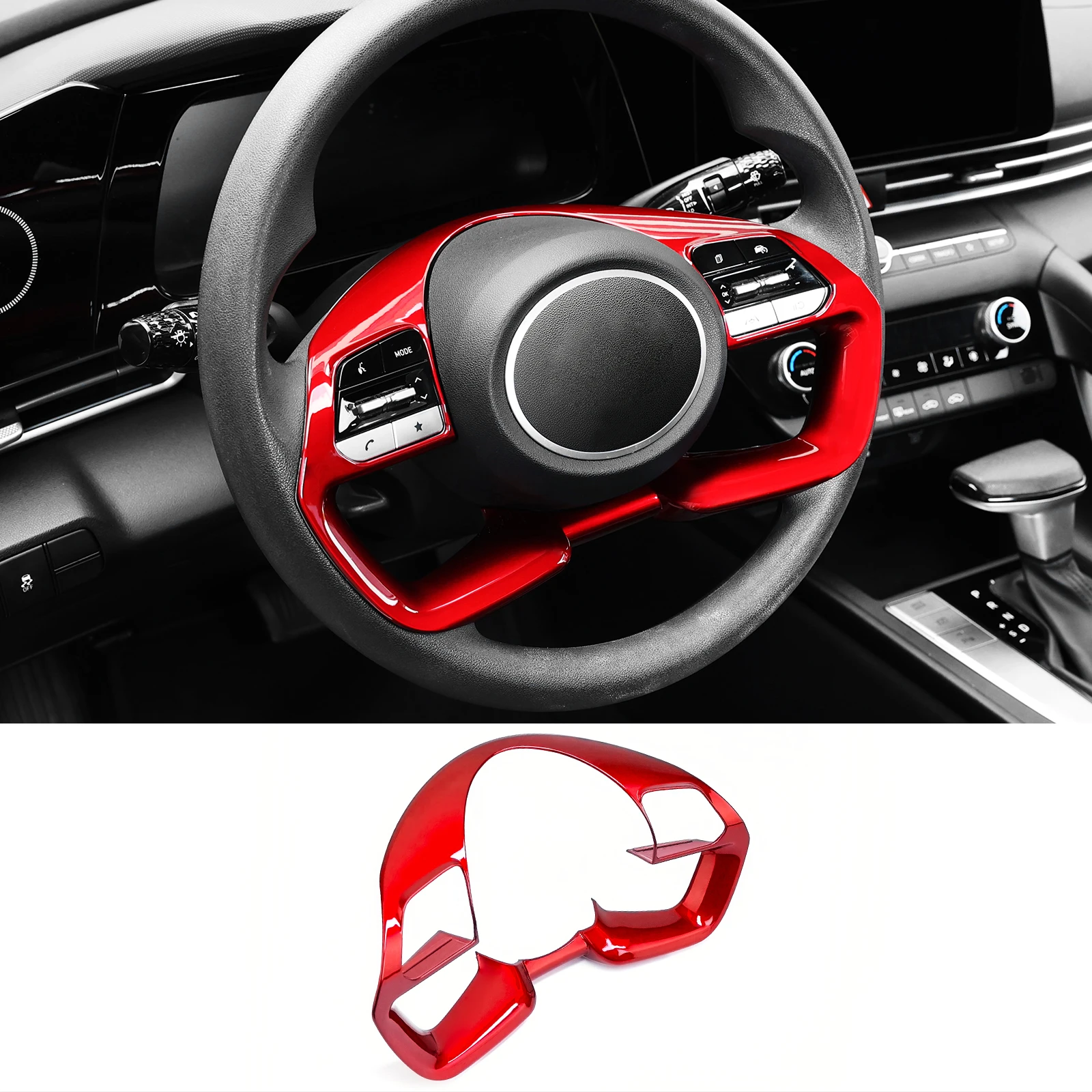 

For Hyundai Tucson NX4 2021-2024 Steering Wheel Button Frame Decoration Cover Trim Car Interior Accessories