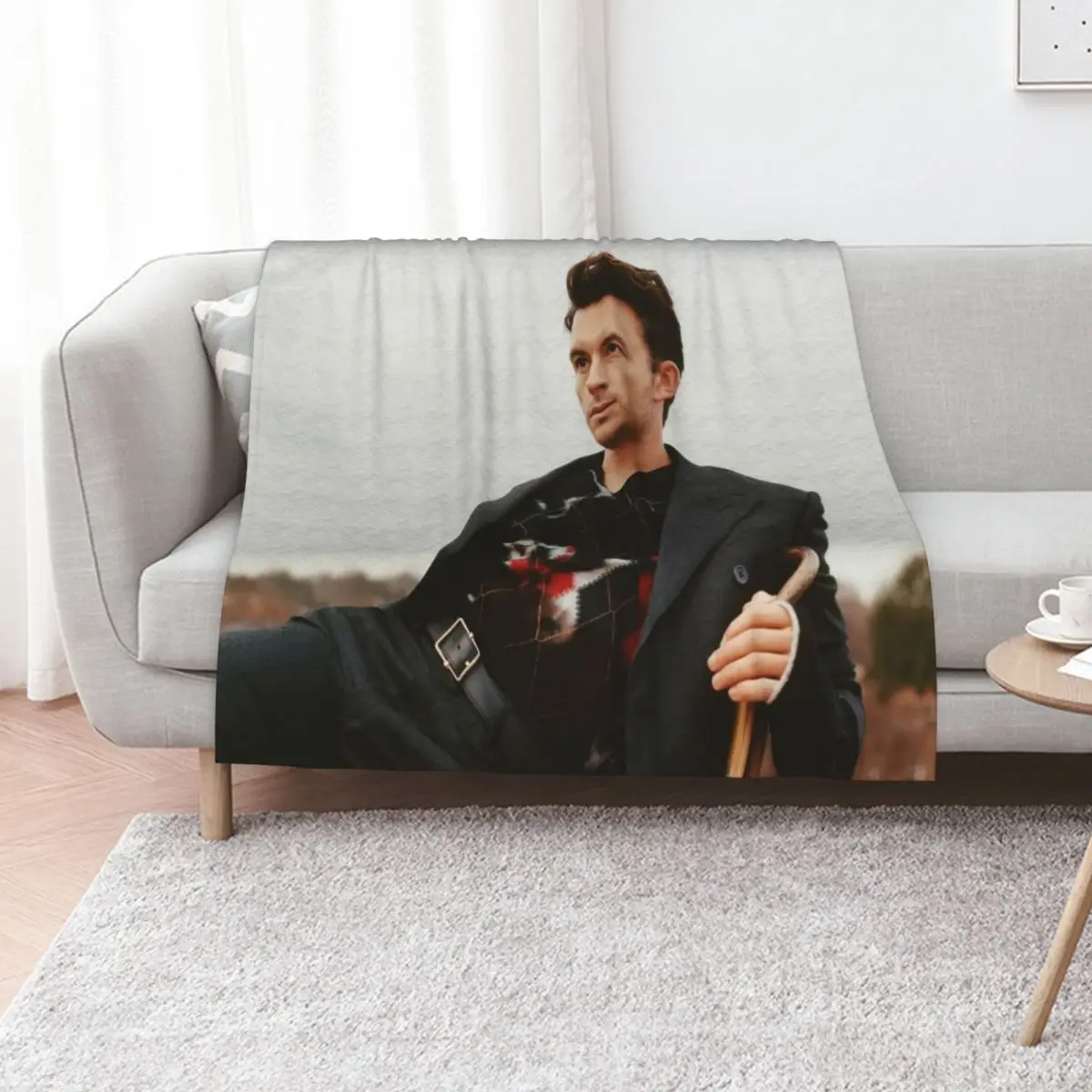 Jonathan Bailey grunge style Throw Blanket Warm For Baby Weighted Plaid sofa bed warm for winter Blankets
