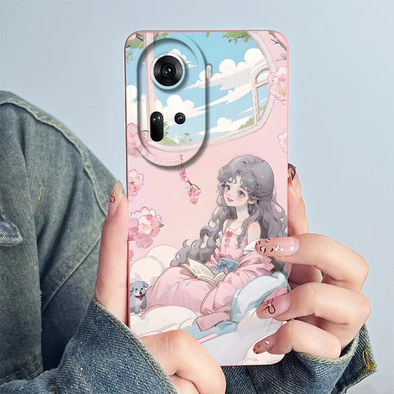 كابا ل ممن لهم رينو 11 5 جرام CPH2599 جراب هاتف Reno11 5 جرام غطاء لينة سيليكون الحلو رسمت الكرتون جميل مطبوعة واقية فوندا