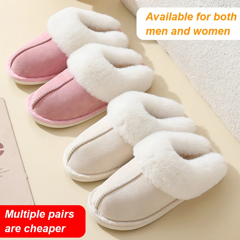 Hot Sale Home Cotton Slippers Women And Men Warm Winter Shoes For Men And Women Size 36-45 Couple Home Shoes