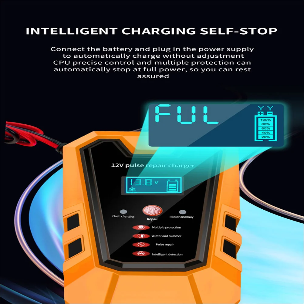 Auto Car Charging Desulfator Repair Orange Automotive Batteries