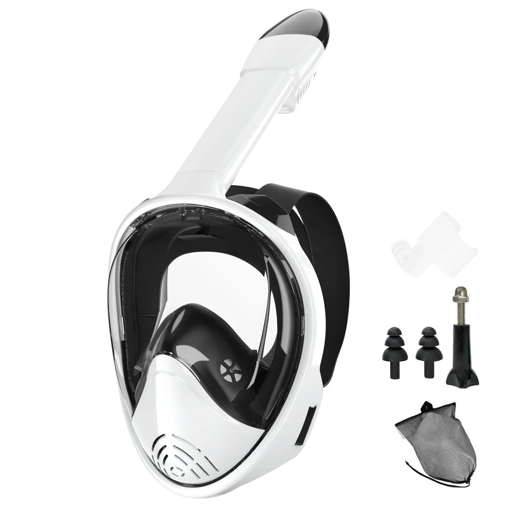 Professionelle Schnorchel-Tauchmaske, Unterwasser-Scuba-Vollgesichts-Schnorchelmaske, Anti-Beschlag-Brille für Kinder und Erwachsene, Schwimmausrüstung – Detail 10