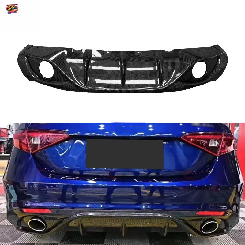 

Suitable for Alfa Romeo Giulia carbon fiber rear lip modification rear bumper diffuser car rear lip