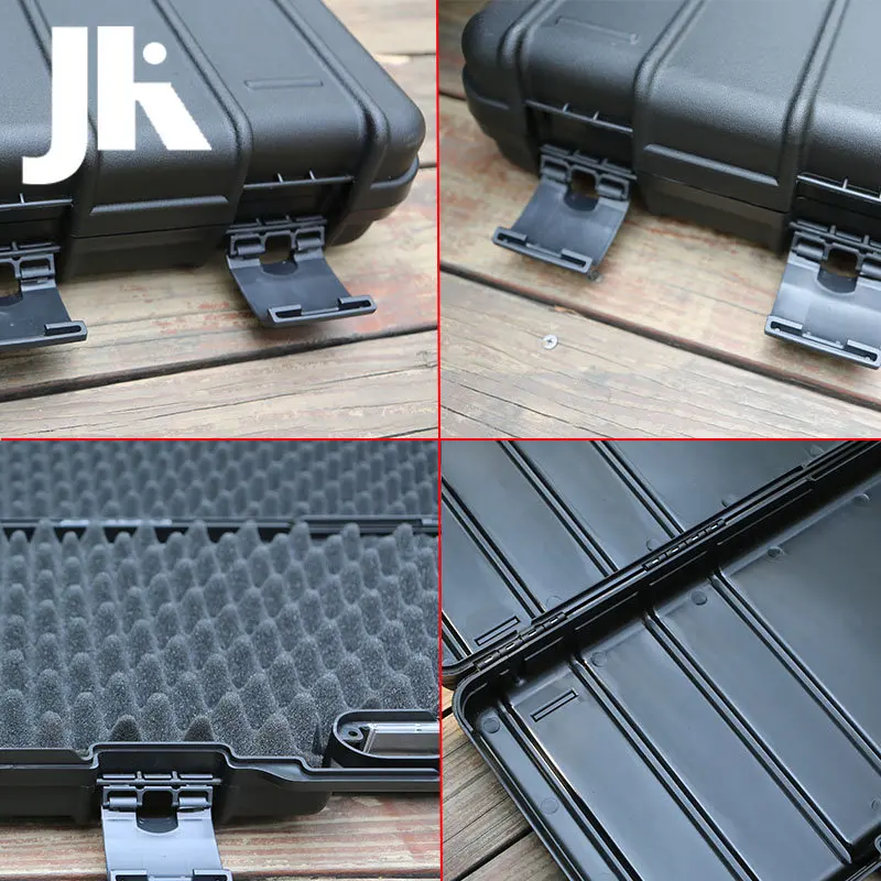 93*38*14cm Tactical Long Storage Box with Sponge Protective Waterproof Large Toolbox Sealed Safety Hunting Gun Hard Carry Case