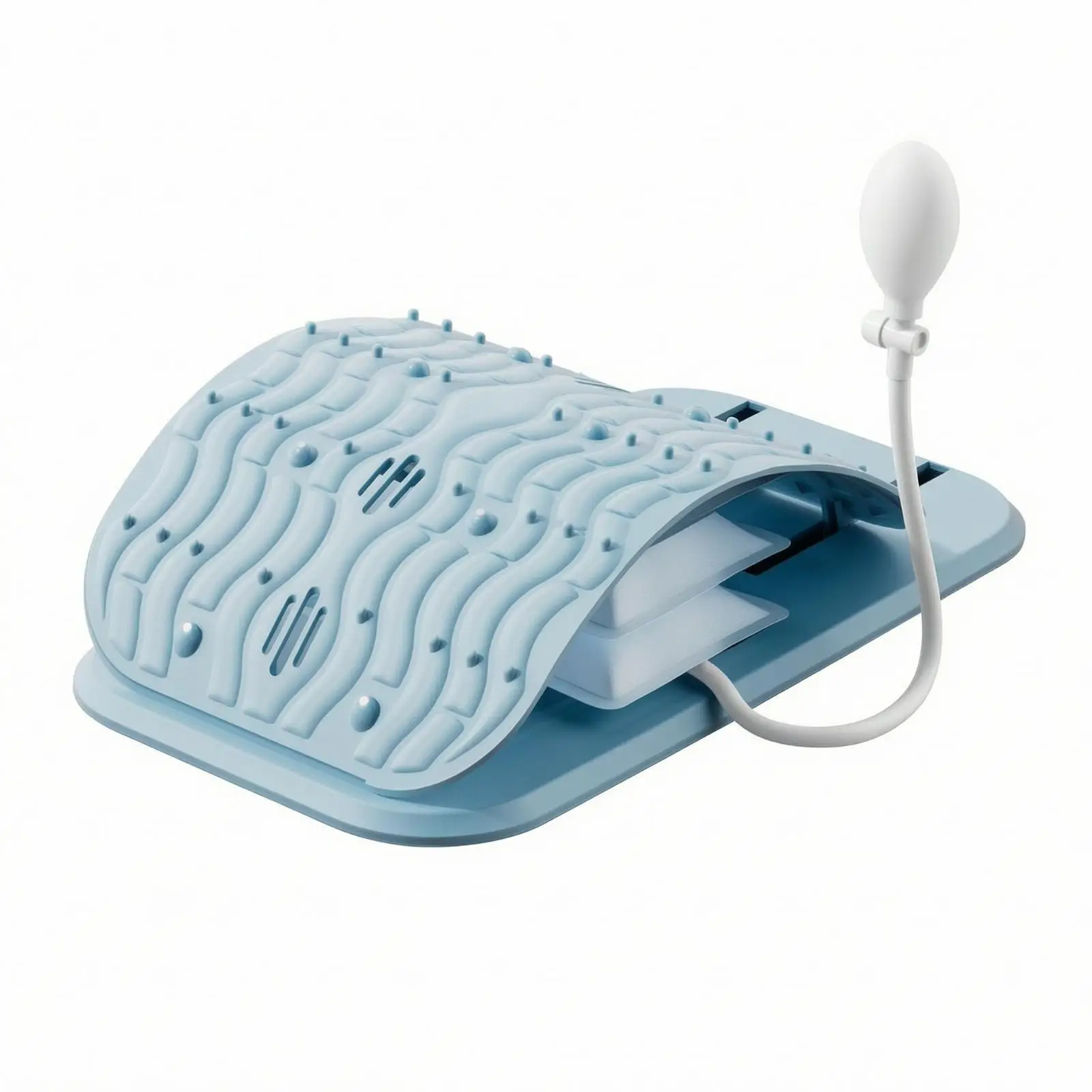 Inflatable Support Traction Device Adjustable Traction Device with Hand Air Pump Low-Profile for Floor Exercises, Lying down