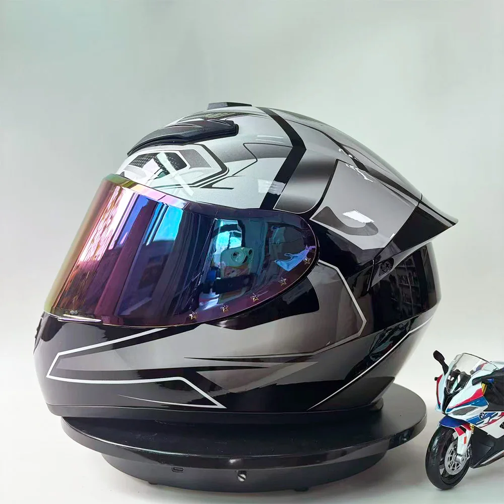 

Новый винтажный мотоциклетный шлем унисекс, анфас, противотуманный, настраиваемый, с полным покрытием, картингский шлем для мужчин и женщин