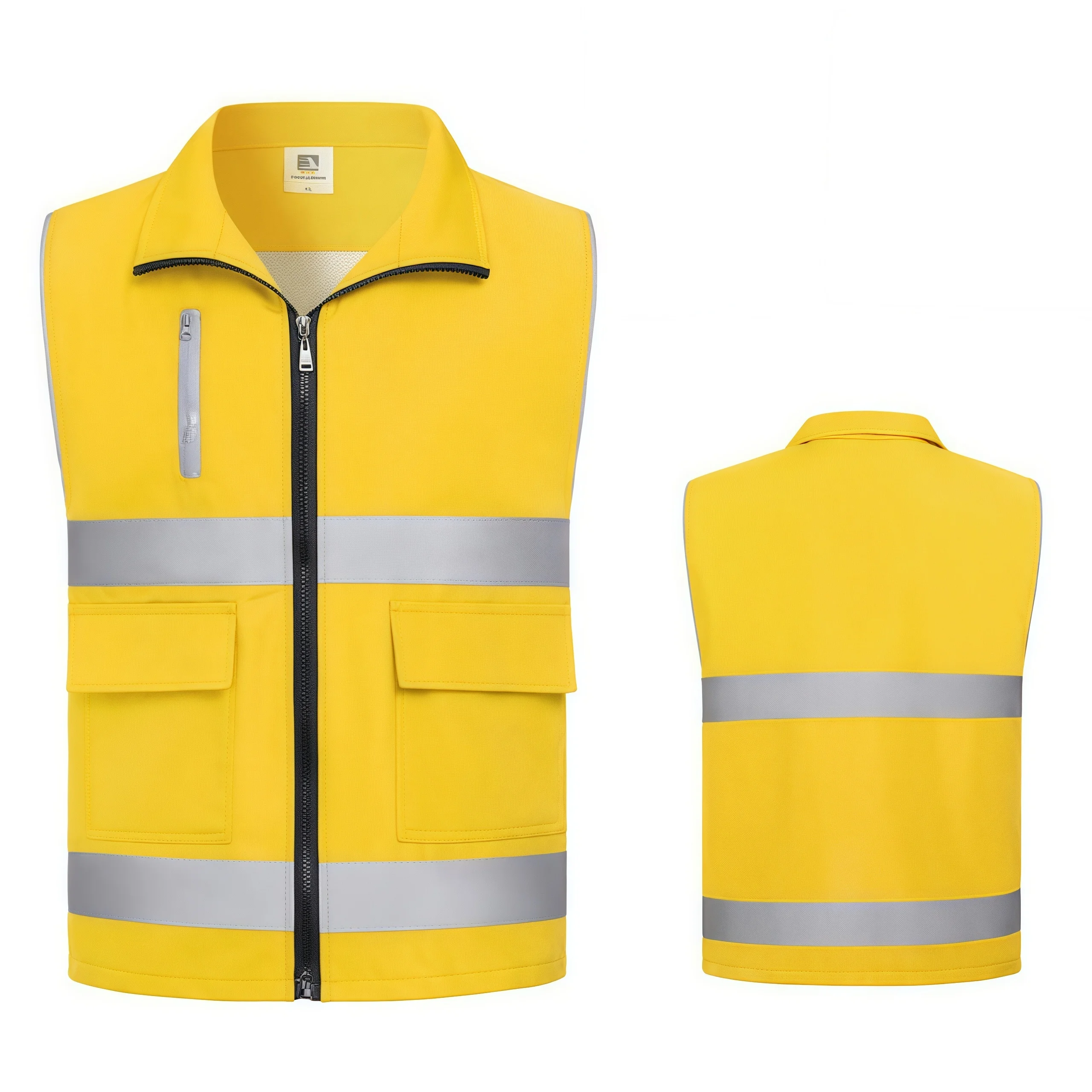 8-Color Lightweight Lapel Vest Bright-Colored Composite Double-Layer Mesh Double-Waist Outdoor Work Vest Custom Logo