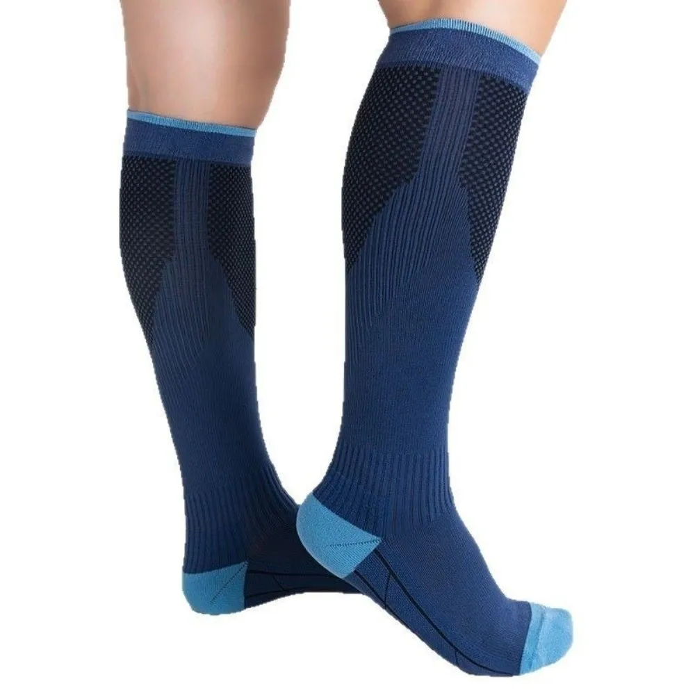 Knee High Compression Socks Elastic Long Tube Circulation Support Socks Summer Leg Slimming Sports Stockings For Running