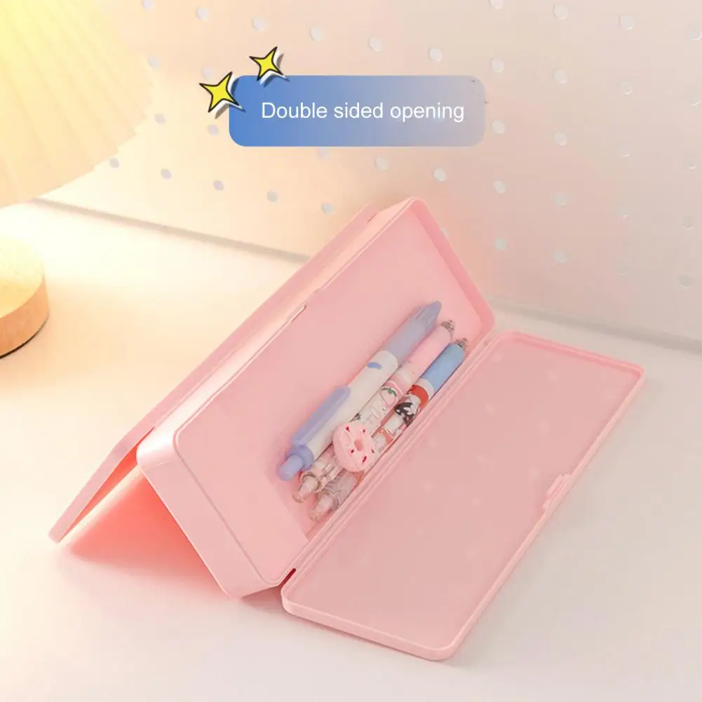 사무용품 컨테이너 용량 문구 상자, 양면 이중 레이어 문구 상자, 남아용 헤비 듀티 플라스틱