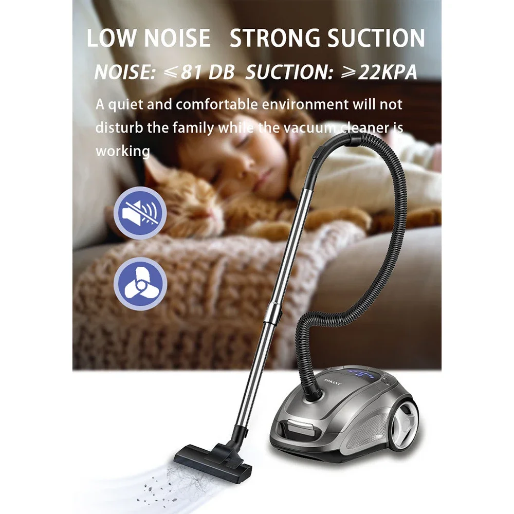 Пылесос Houselin Deluxe, легкий пылесос для ковров и твердых полов, вертикальный/ручной