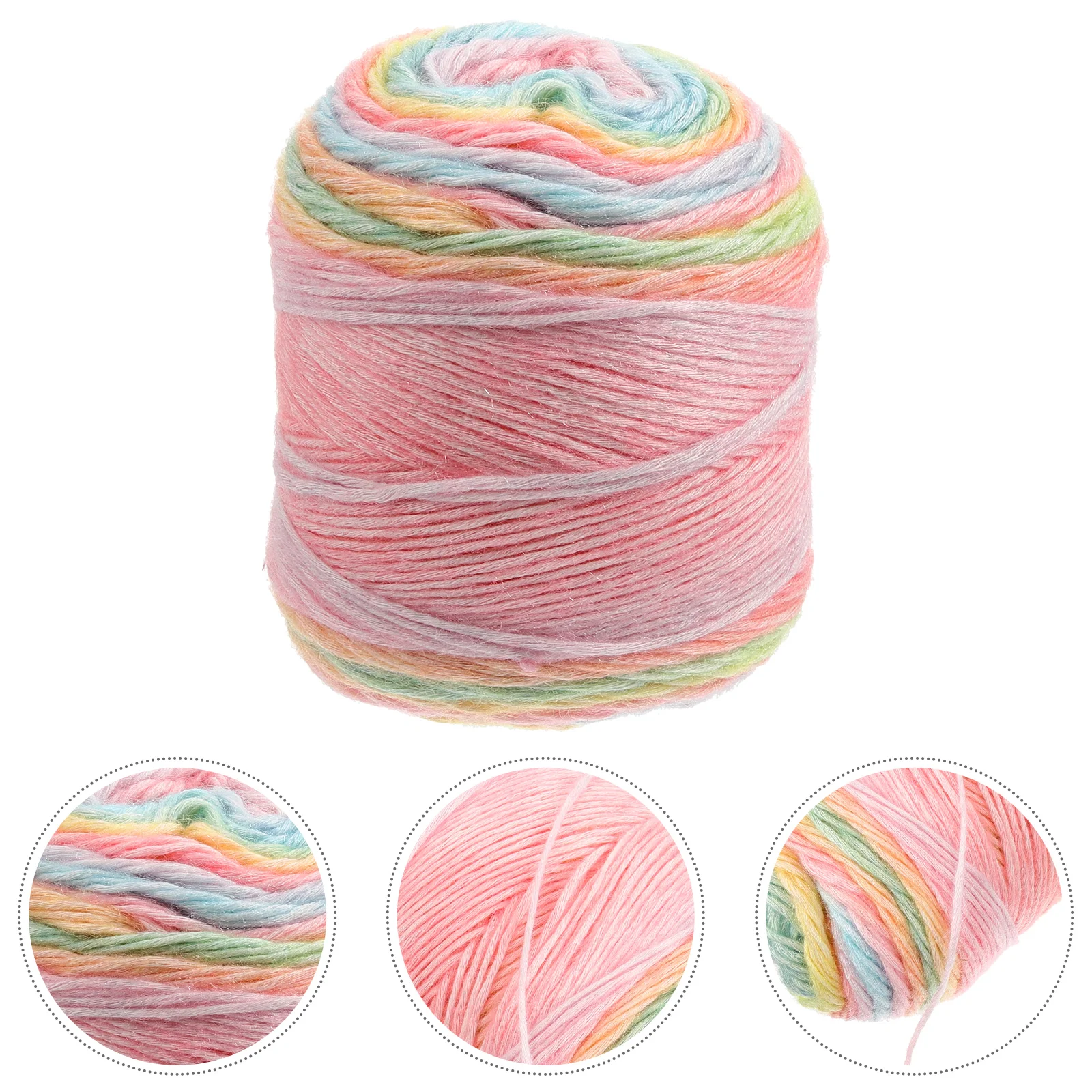 

2 Rolls Gradient Color Cotton Woolen Yarn Soft Hand Knitting Multi-Use Crochet Supplies For Diy Crafts Yarn Bulk Household