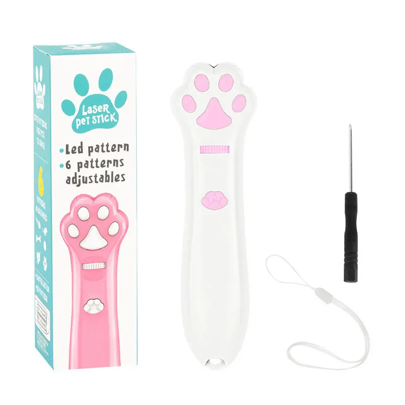 Laser Cat Teasing Stick Red Dot LED Light Pointer Interactive Toys Kitten Dog Chasers Training Indoor Pet Accessories Teasers