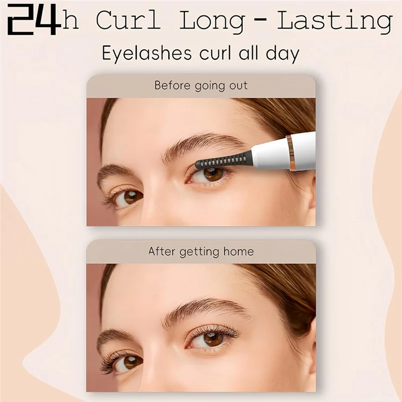 【RABATT】Upgraded LED Screen Eyelash Curler Heated With 5-Second Heating And 3 Temperature Modes To Prevent Burn Long-Lasting