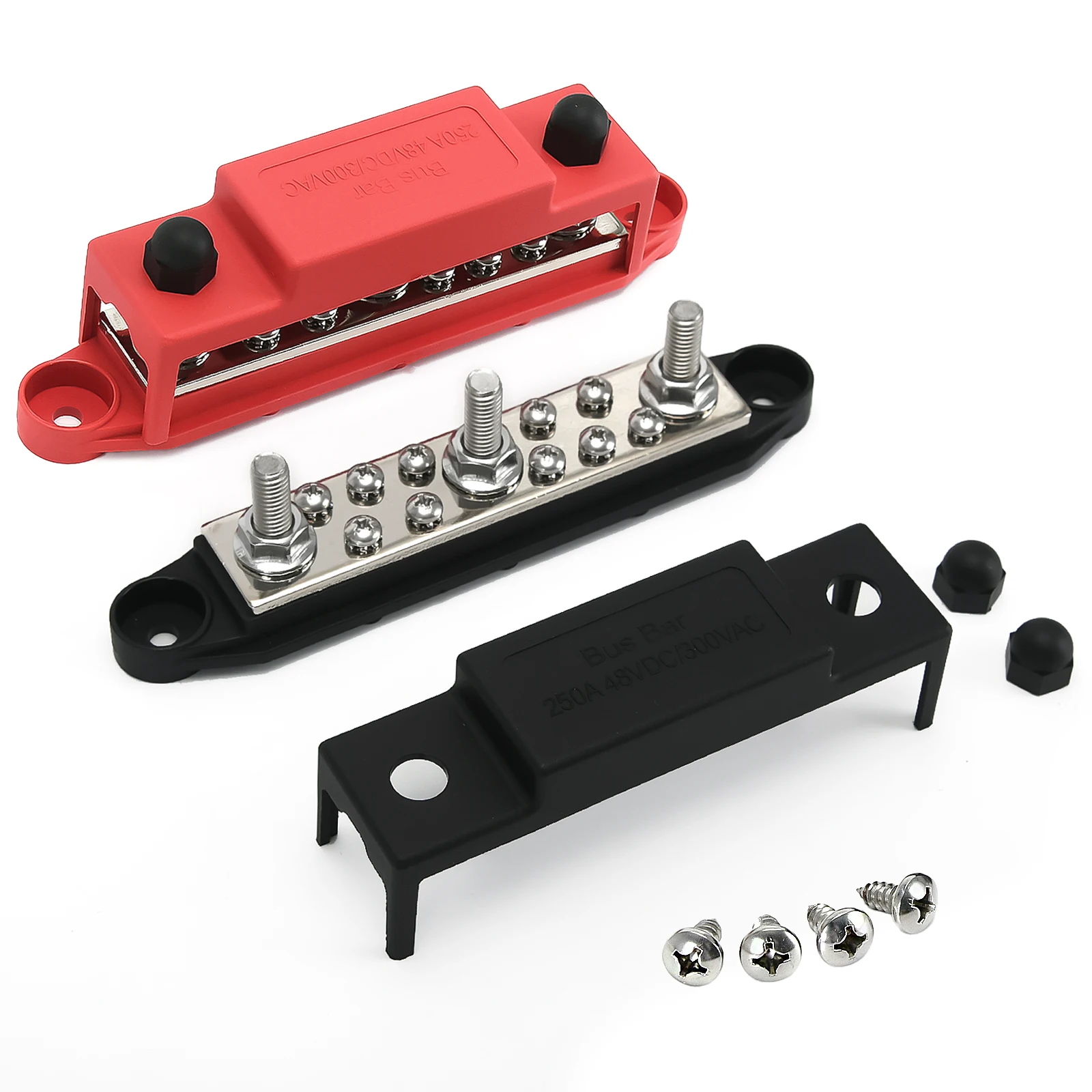 

1 пара морских шин, 12 В, 250 А, 400 А, распределительный блок питания, 3-контактный распределительный блок, клеммный блок шины медной батареи M8 M10