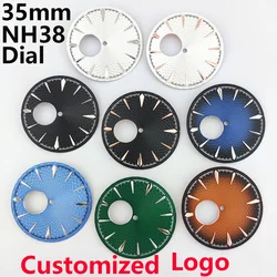 New 35mm Watch Dial NH38 Dial DIY Custom LOGO Laser Printed Name/Logo NH38 Watch Dial Accessories Suitable For NH38 Movement