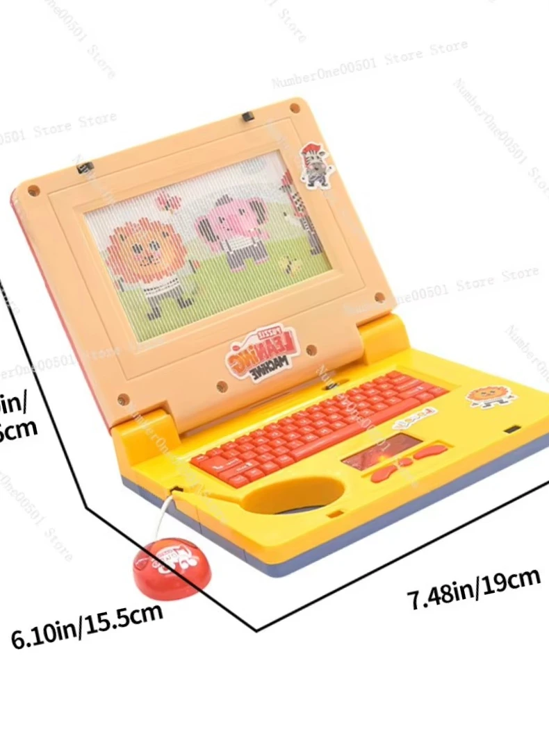 Simulation notebook light music cartoon computer children's enlightenment early education toys