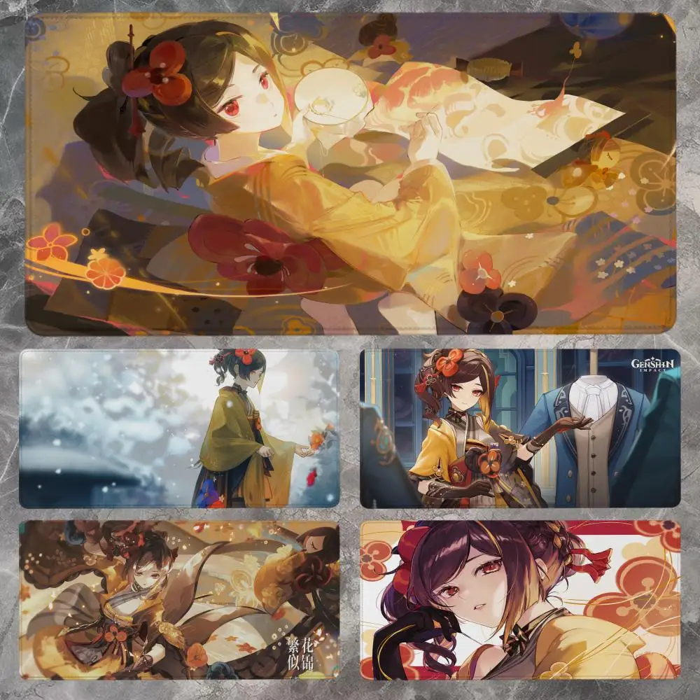 

Genshin Impact Chiori Mouse Pad 90x40CM Non-slip Gaming Mousepad Gamer E-Sports Mouse Mat Game Mechanical Keyboard XXL Desk Mat