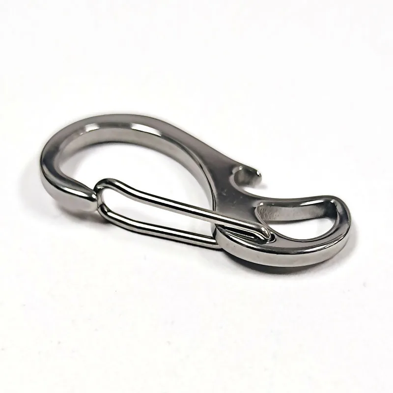 2 Stück 304 Edelstahl Mini-Karabiner Flaschenöffner Gürtelschnalle Schlüsselanhänger Rucksack Camping Wandern Zubehör – Detail 4