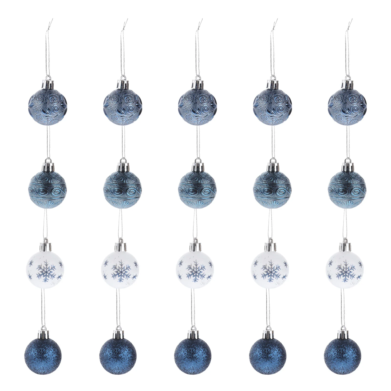 

30Pcs Christmas Ball Hanging Decor Creative Shiny Ornaments for Tree Xmas Festival Scene Decoration Christmas Ball Pendants