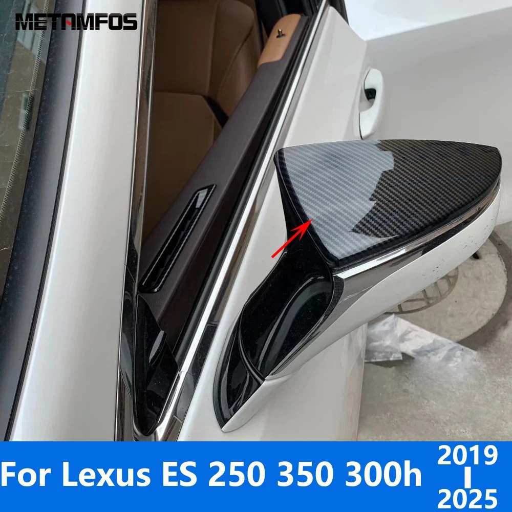 

Rear View Mirror Cover Trim For Lexus ES 250 350 300h 2019-2024 2025 Carbon Fiber Side View Mirror Protector Car Accessories