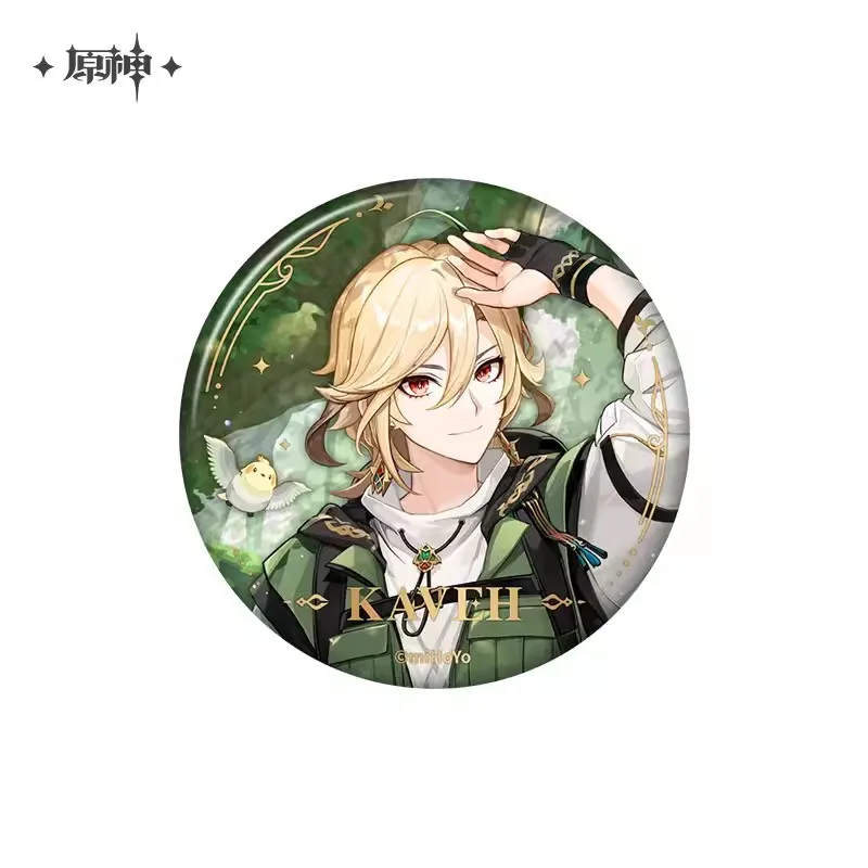 [Genuine] Game GENSHIN IMPACT Teyvat KVAEH 3D Anime Cosplay Standing DIY 75MM Badge Acrylic Pendant Mousepad Set Halloween Gift